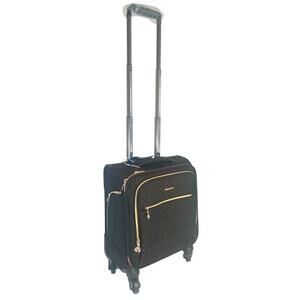 Bagsmart Carry On Luggage 4 wheel Quilted Black 18 x 13.5 x 9 NEW